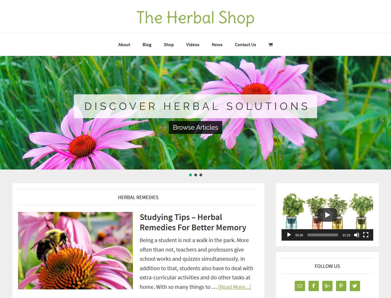[NEW DESIGN] * HERBAL STORE * ecommerce website business for sale AUTO CONTENT