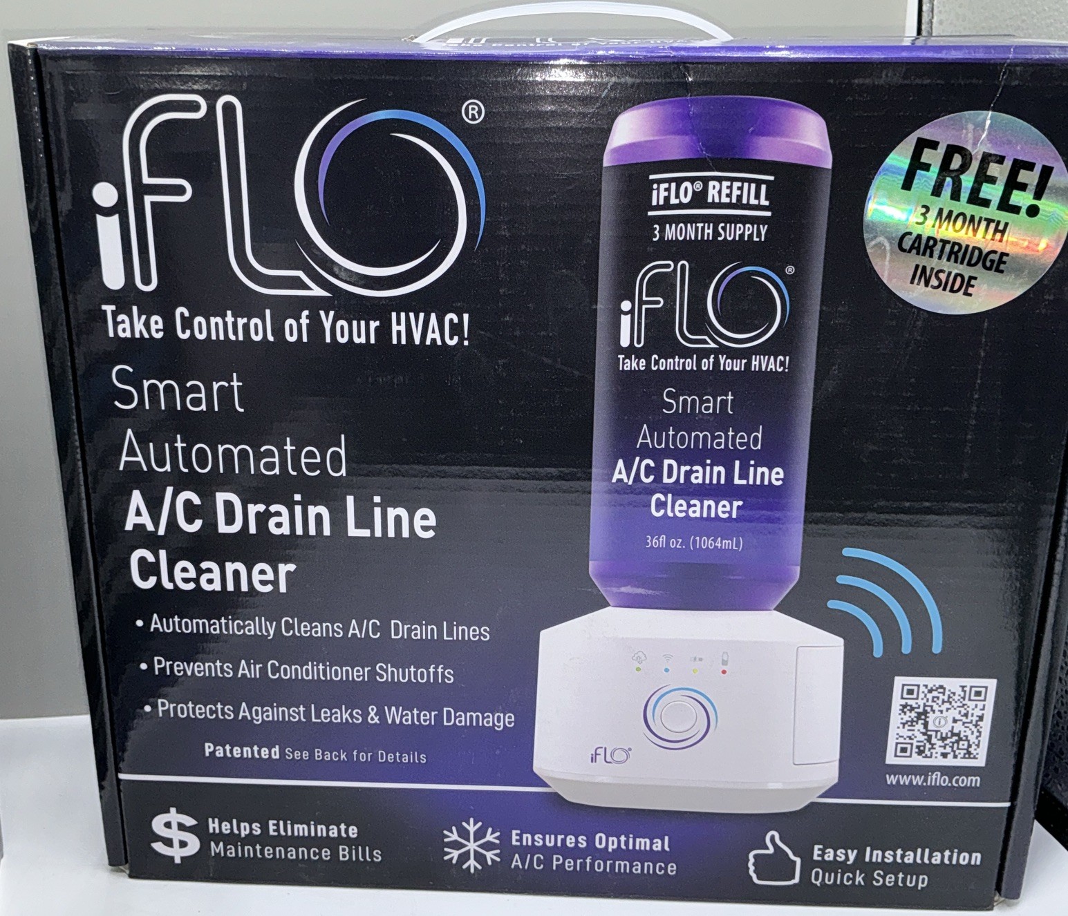 IFLO® Smart A/C Drain Line and Drain Pan Cleaner for HVAC System IFLOKIT01 2638G