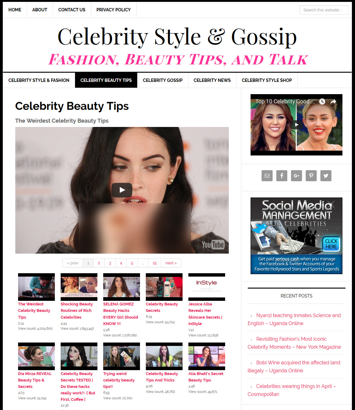 * CELEBRITY GOSSIP & STYLE * blog website business for sale w/ AUTOMATIC CONTENT