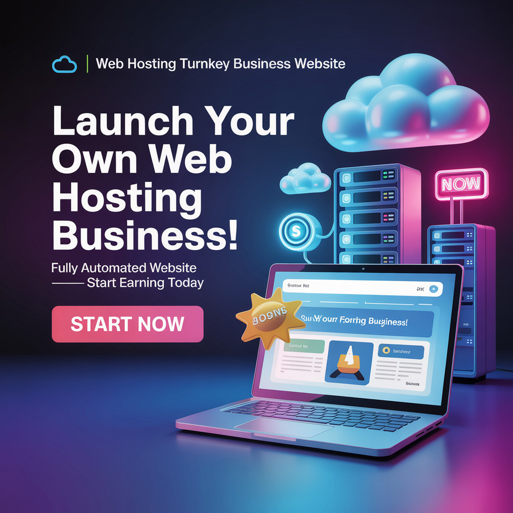 Start Web Hosting Business – Turnkey Website – No Tech Skills Needed