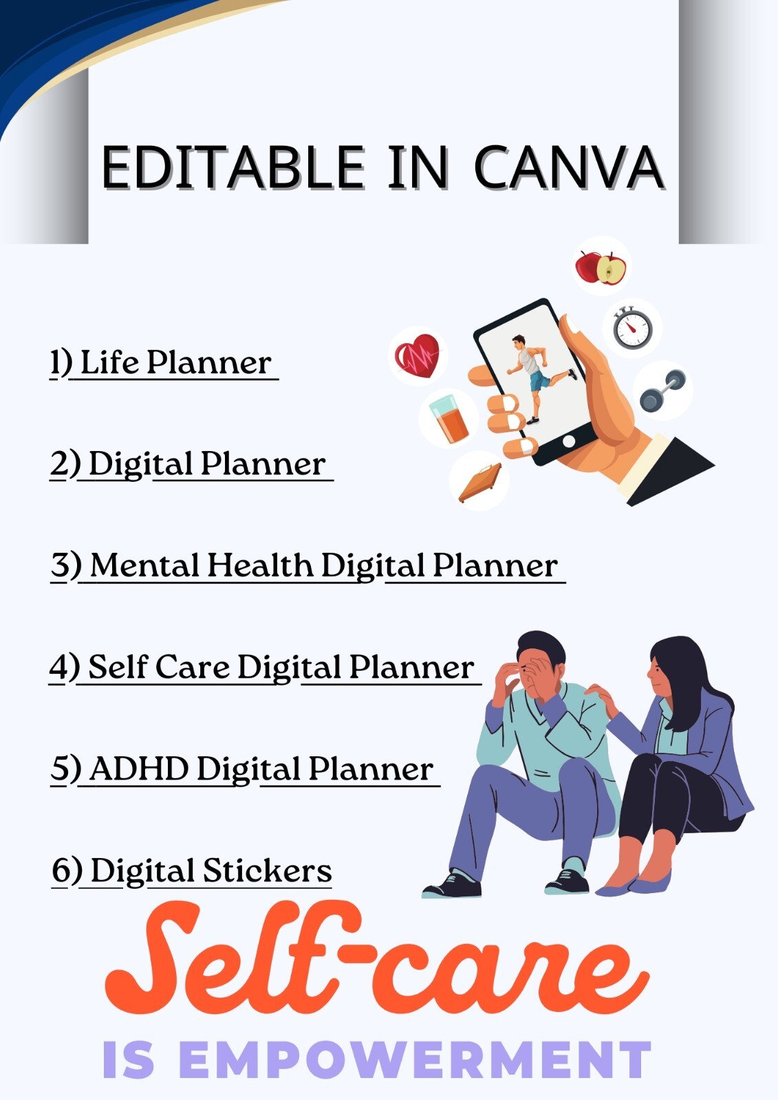1000+ Editable Digital Planner Templates on Canva for Personal Growth