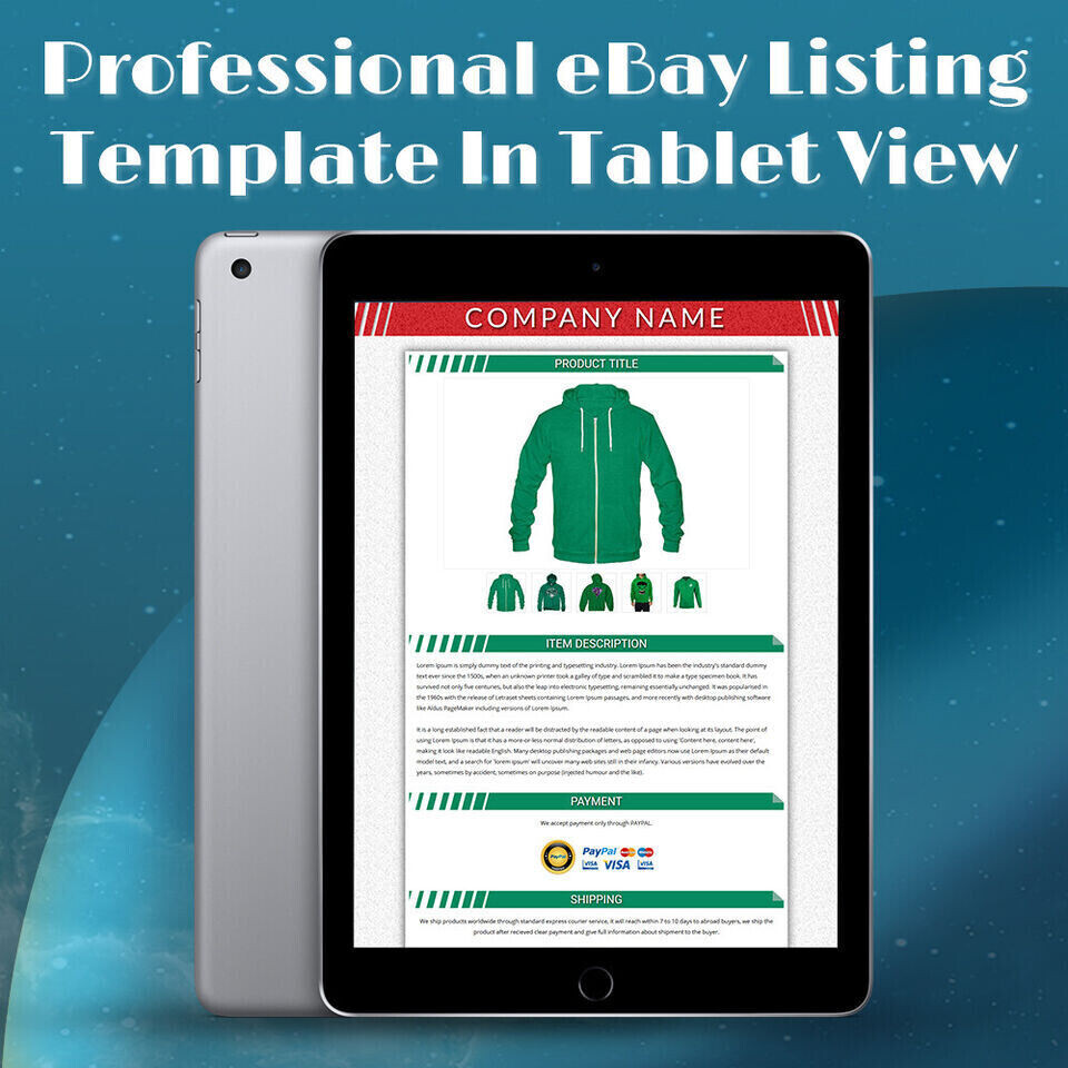 eBay Templates, Auction Mobile Responsive html Templates 2019 Ready for Cloths
