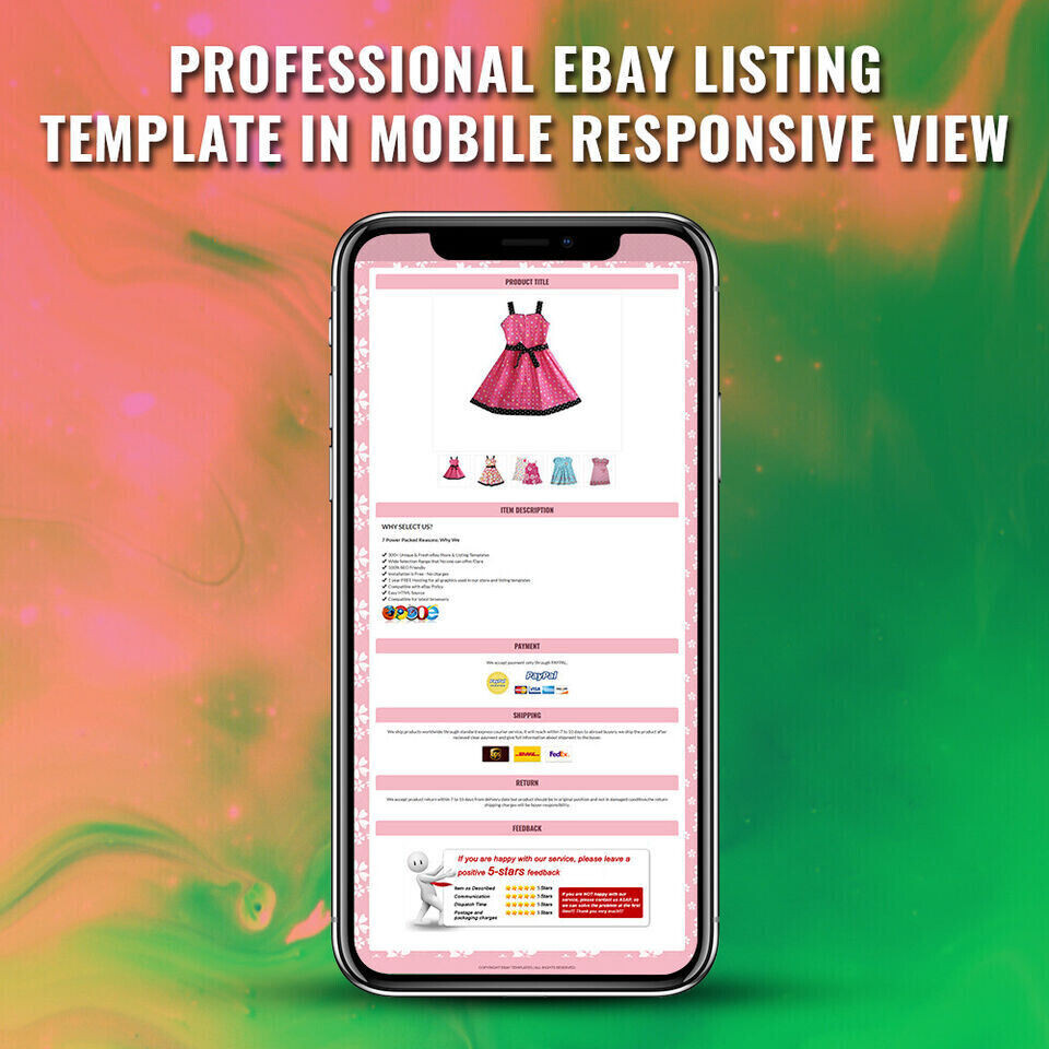 eBay Mobile Responsive Template Auction Listing Professional 2019 http secure