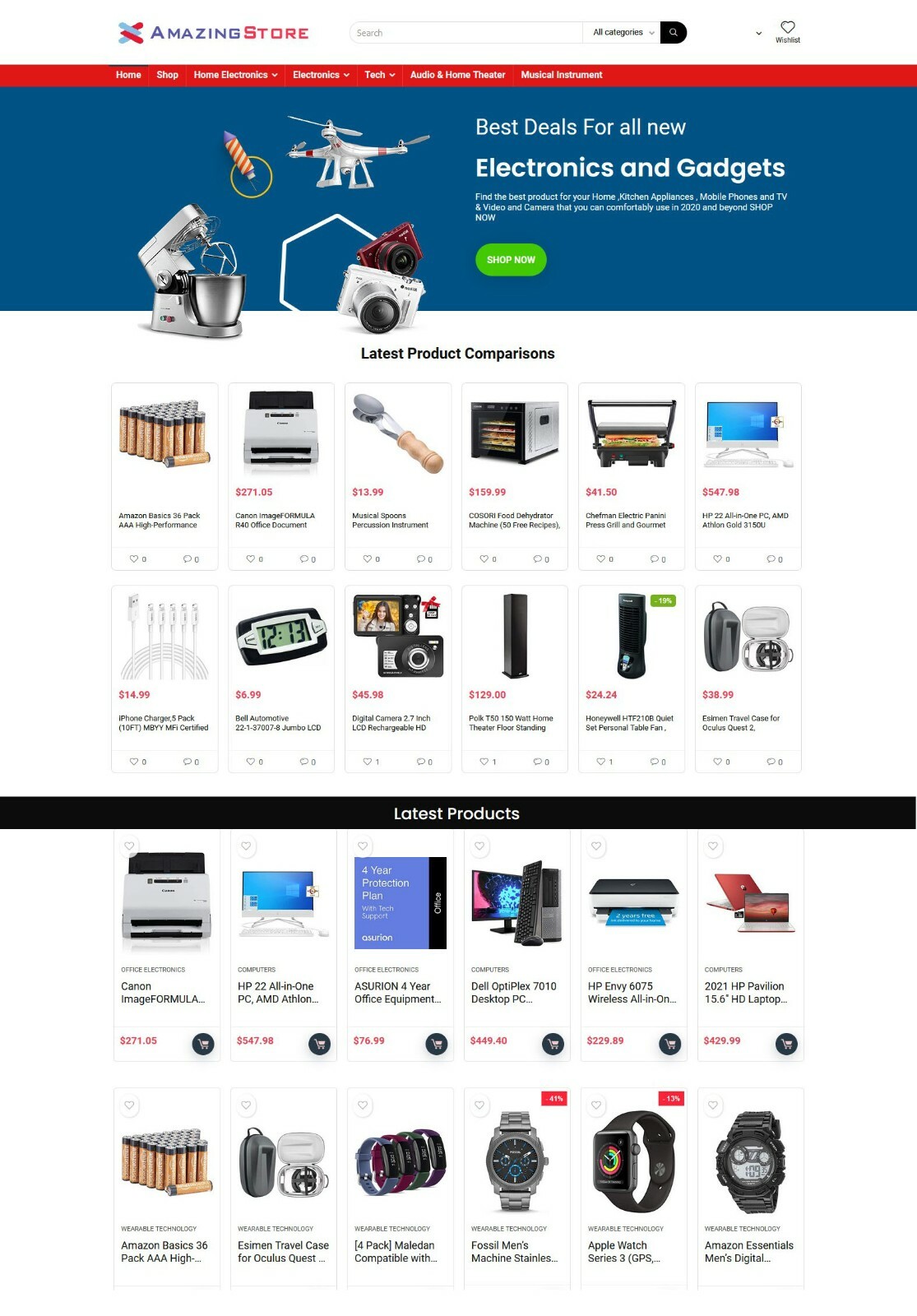 Electronics and Gadgets eCommerce Website with Amazon Affiliate