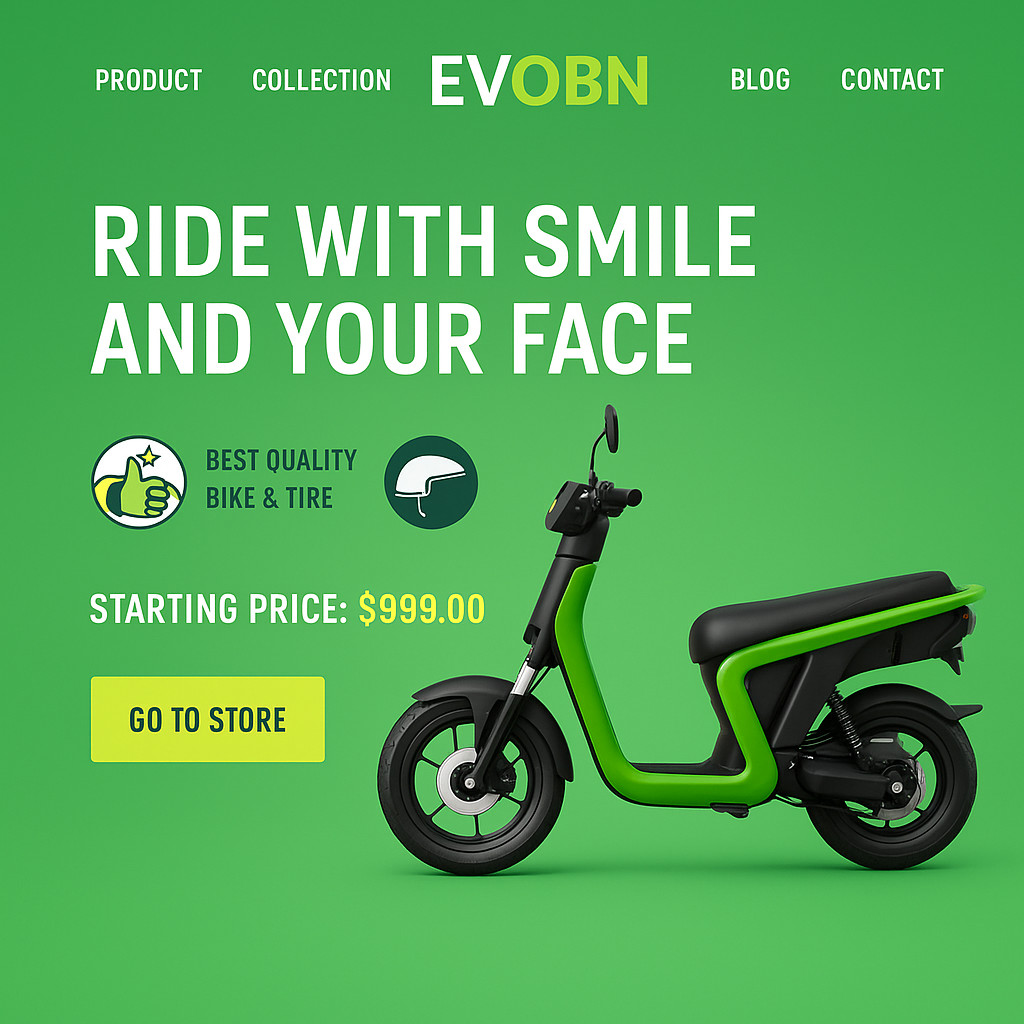 electric bike scooter business website shopify store ready made