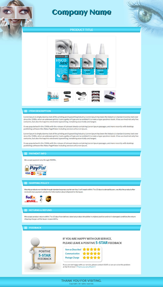 eBay Mobile Responsive Templates eBay Listing Auction Template HTTPS Secure