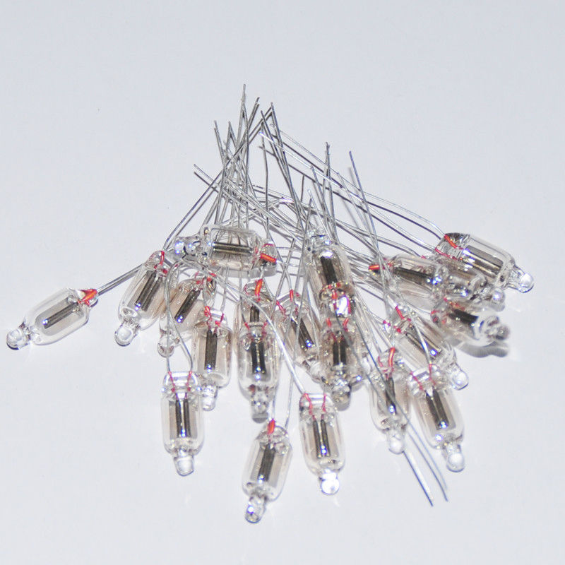 20pcs Red Neon Indicator Sign Bulb 4*10mm Lamp Red Neon Light #M4412 QL