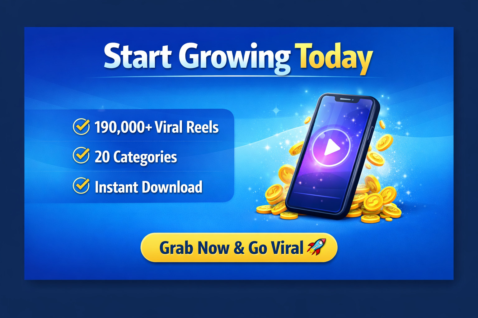 190,000+ Viral Reels Bundle, 20 Categories, Digital download