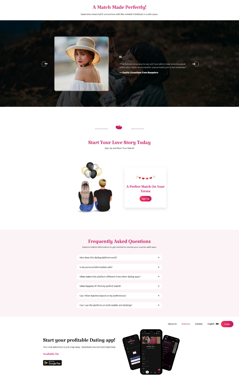 Lovena – Modern Dating Platform | Chat, Matching System, Payments, Customizable