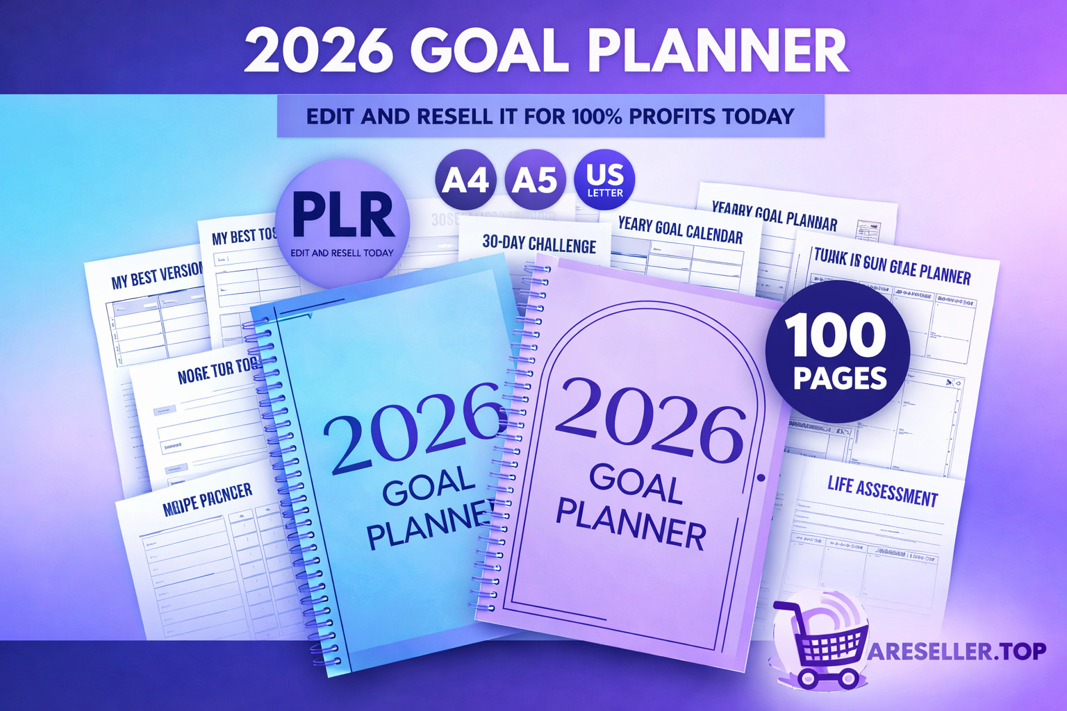 2026 Goal Planner | Editable Canva Template