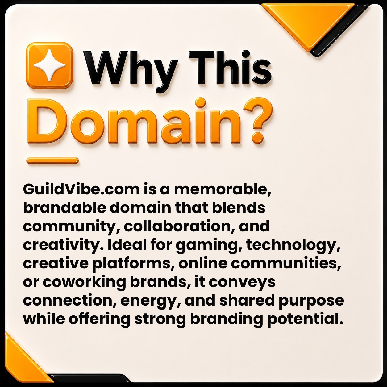 GuildVibe .com Business DOMAIN NAME For Sale. Gaming, Tech, Digital, Brandable.