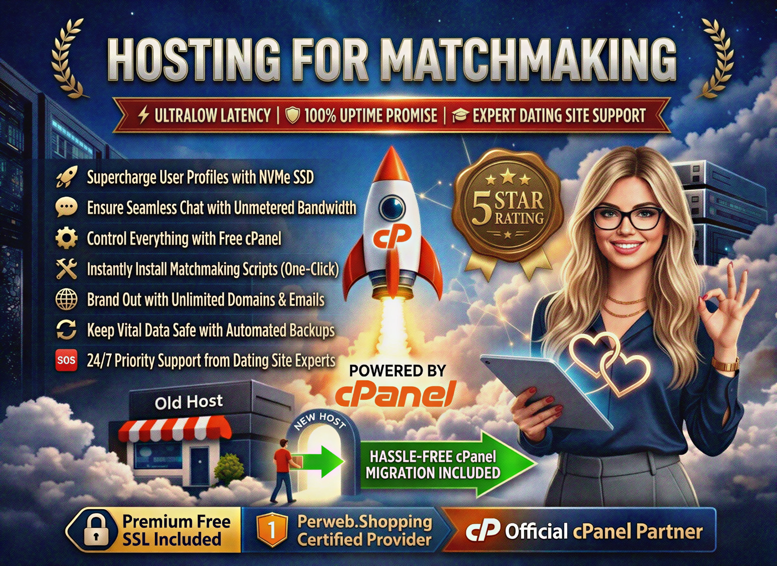 Hosting for Matchmaking – ❤️ Premium Unlimited SSD + Secure Hosting $14.99/Year!