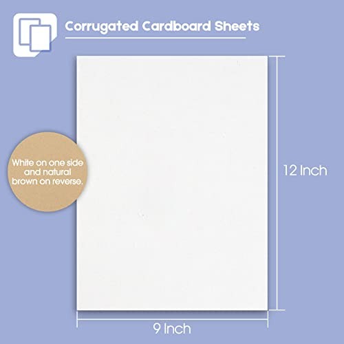 10 Pack 9×12 Corrugated Cardboard Sheets White Kraft Mailing Packaging Inserts