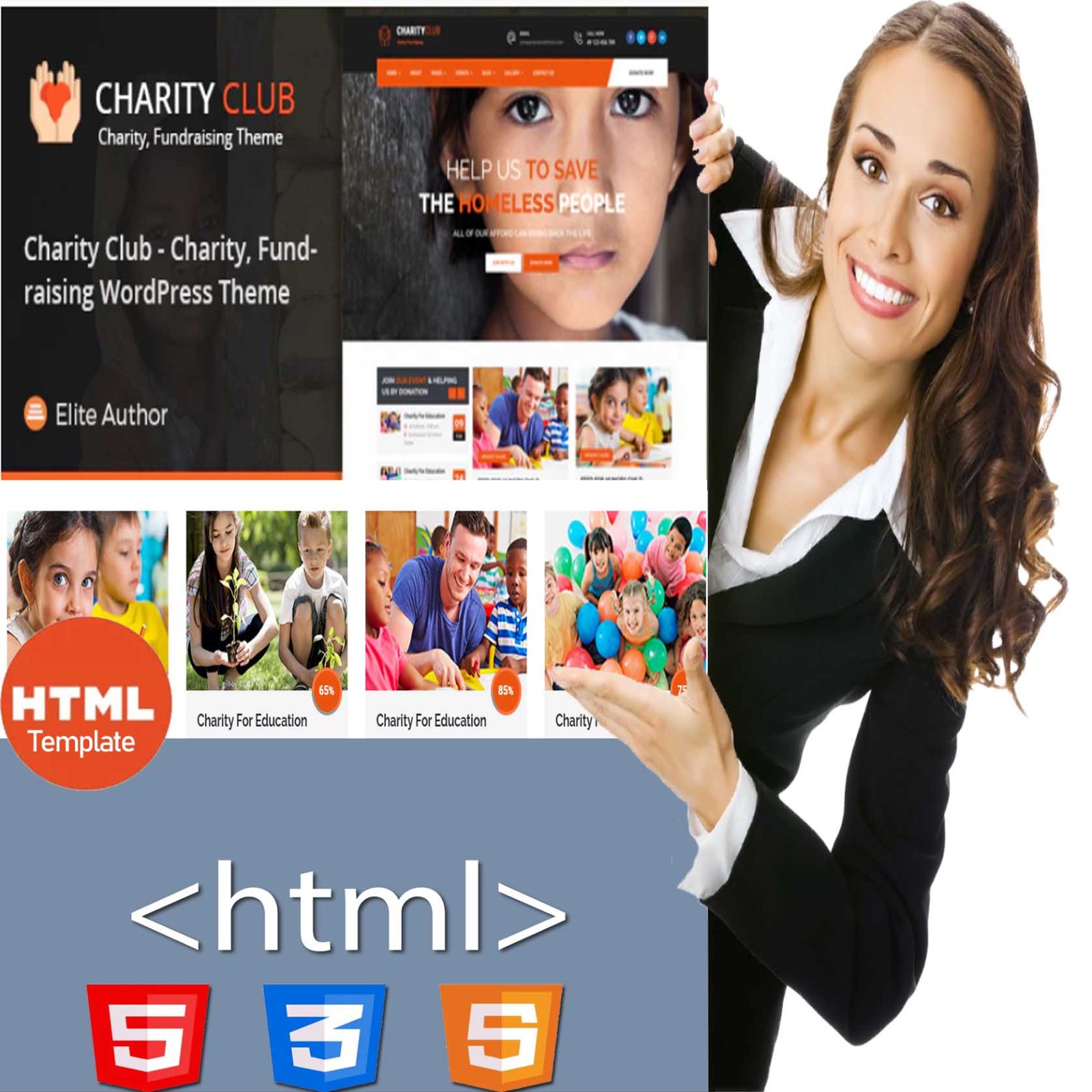 CHARITY – Non Profit | Full HTML Website Template – Charity website