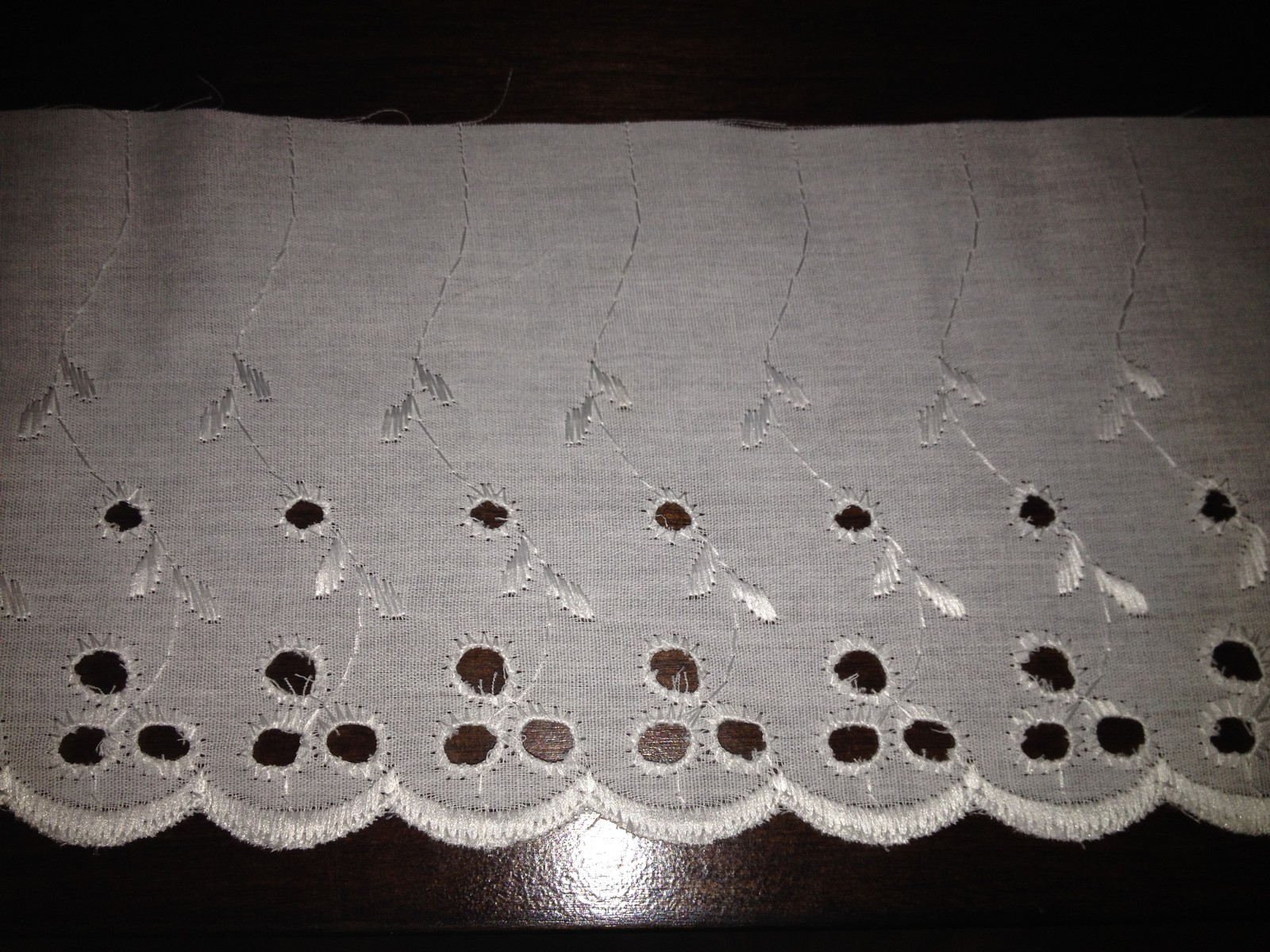 10 yards embroidered eyelet Lace White 4 1/2″ wide Trim Sewing same day ship