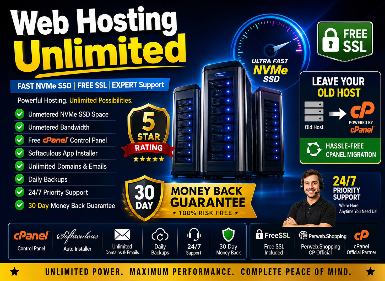 Web Hosting Unlimited – ⚙️ SSD + SSL + Emails + 24/7 Fast Support – $14.99/Year!