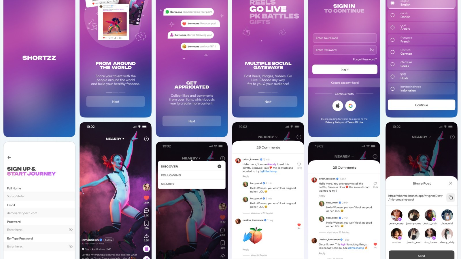 Reelzz – Flutter Laravel Social Media App | Short Video, Live Stream & Chat