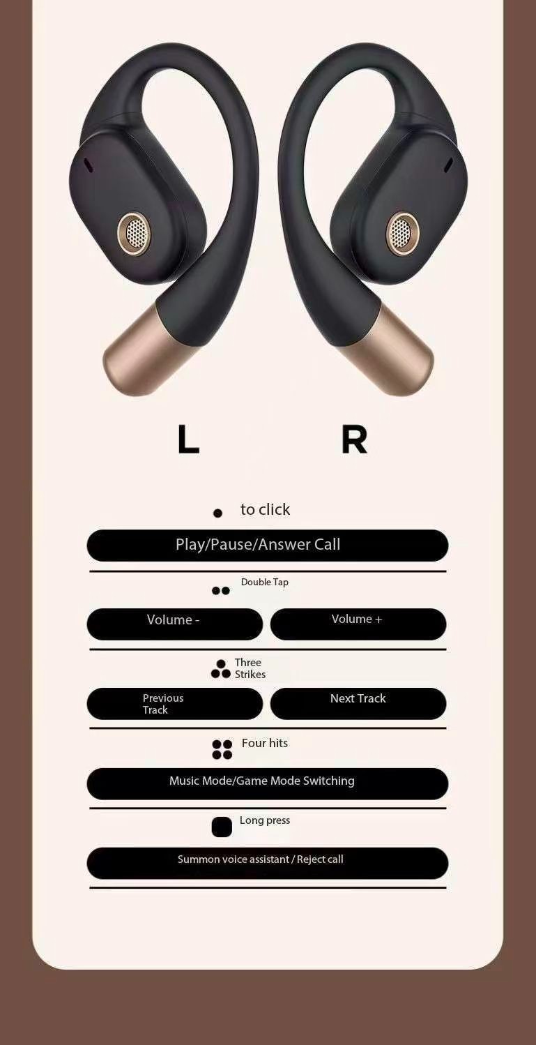 SHEYINX3 Air Conduction Open Bluetooth Earphones with Ultra Long Battery Life