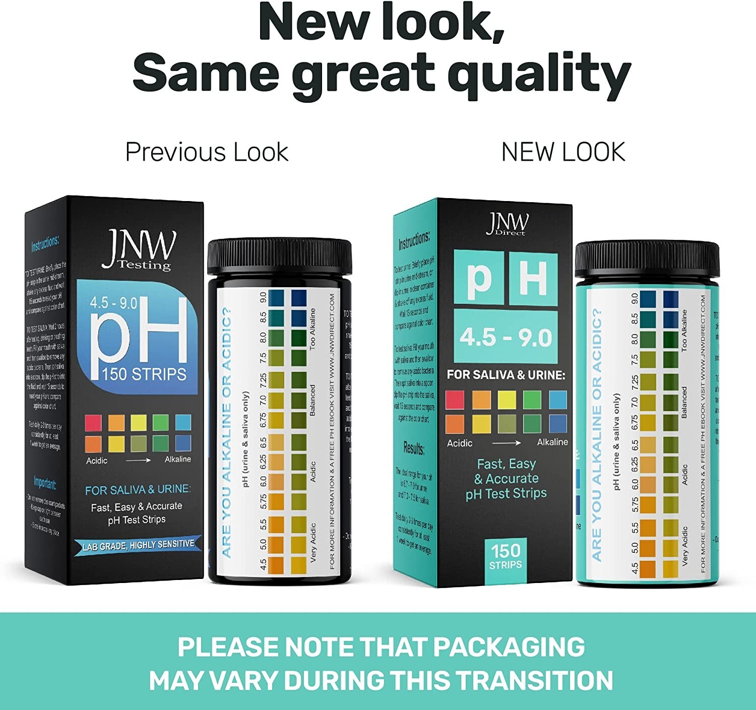 pH Strips for Urine and Saliva Testing – Alkaline 150 Pieces with Ebook NEW