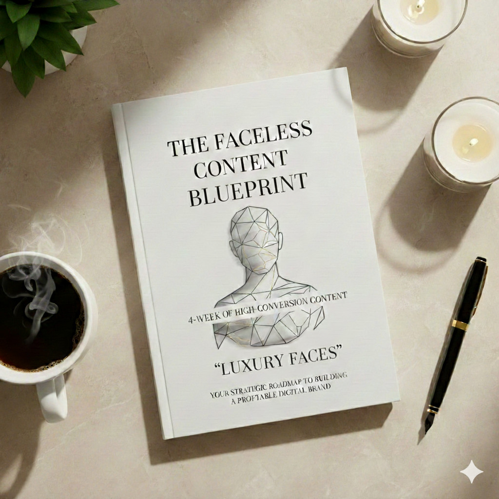 “LUXURY FACES” The 4-Week Faceless Content BlueprintCalendar PDF Digital Product