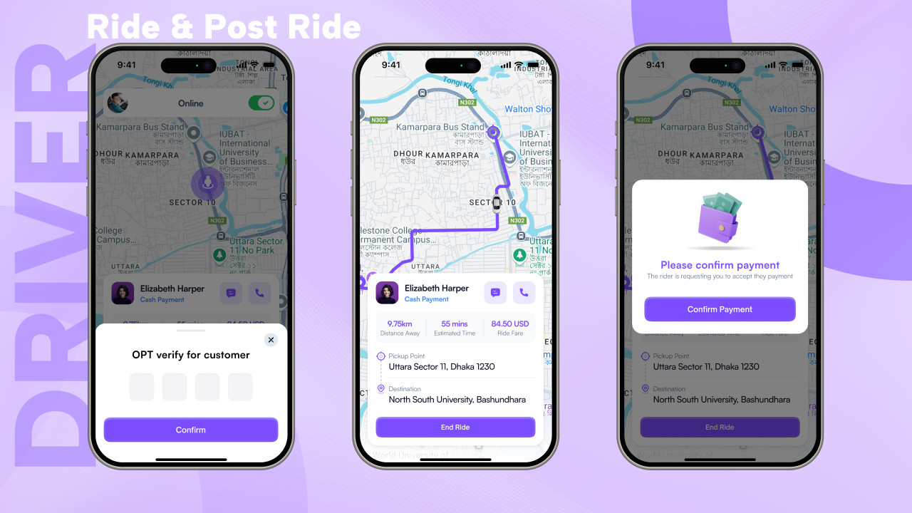 OvaGo – Flutter Complete Ride Sharing Solution App | Android + iOS | Laravel