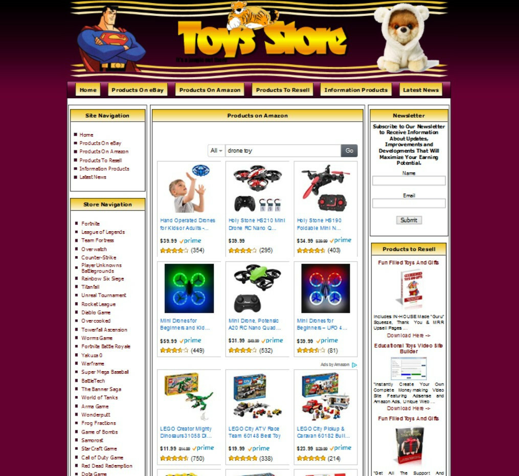 BABY TOYS STORE Website Sale, Online Business, Free Domain