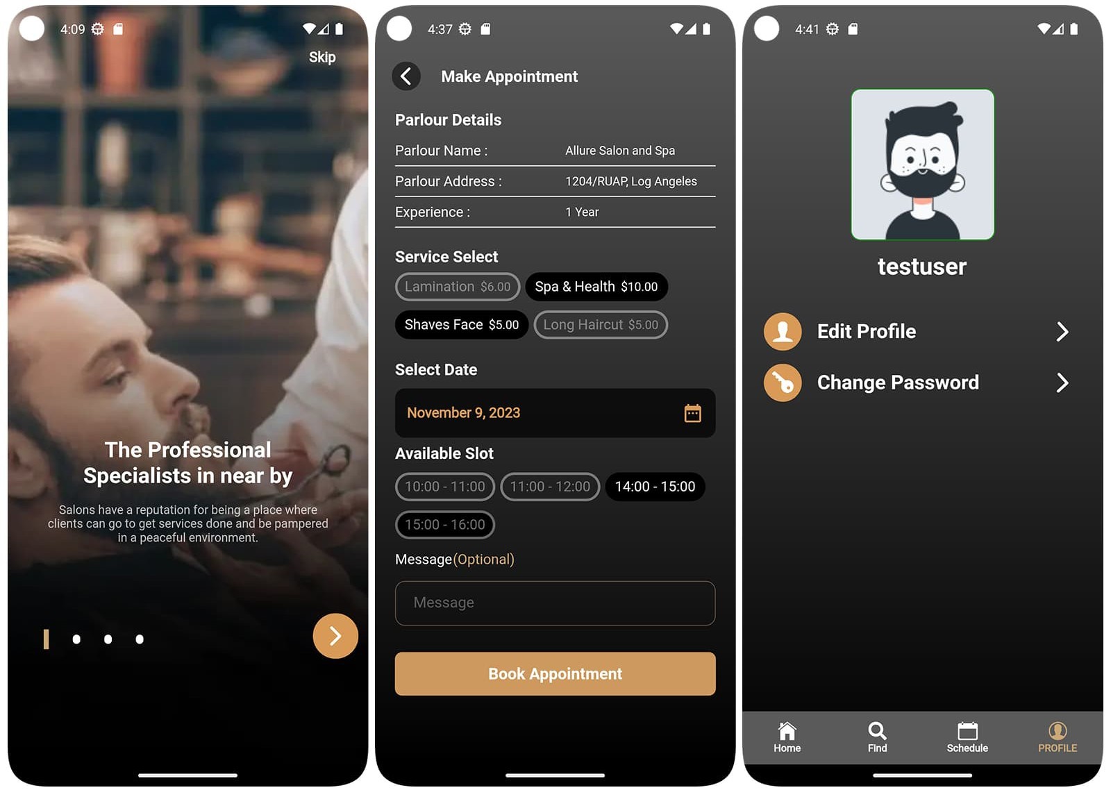 SalonPoint – Salon & Parlour Booking Full Solution Flutter App | Android + iOS