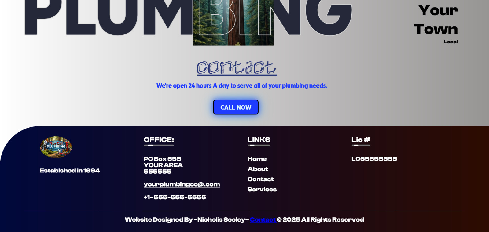 Digital products – Plumbing Company Website Template Source Code