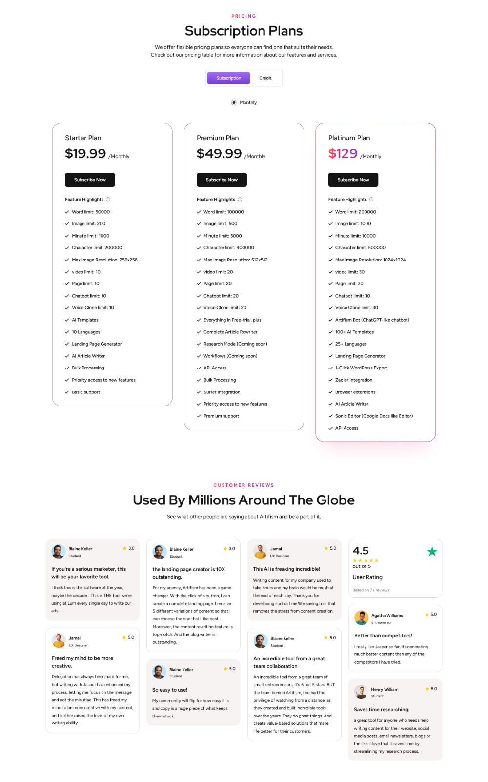 ArtMe – AI SaaS Platform | AI Content, Image, Video, Chatbot, Voiceover & Code