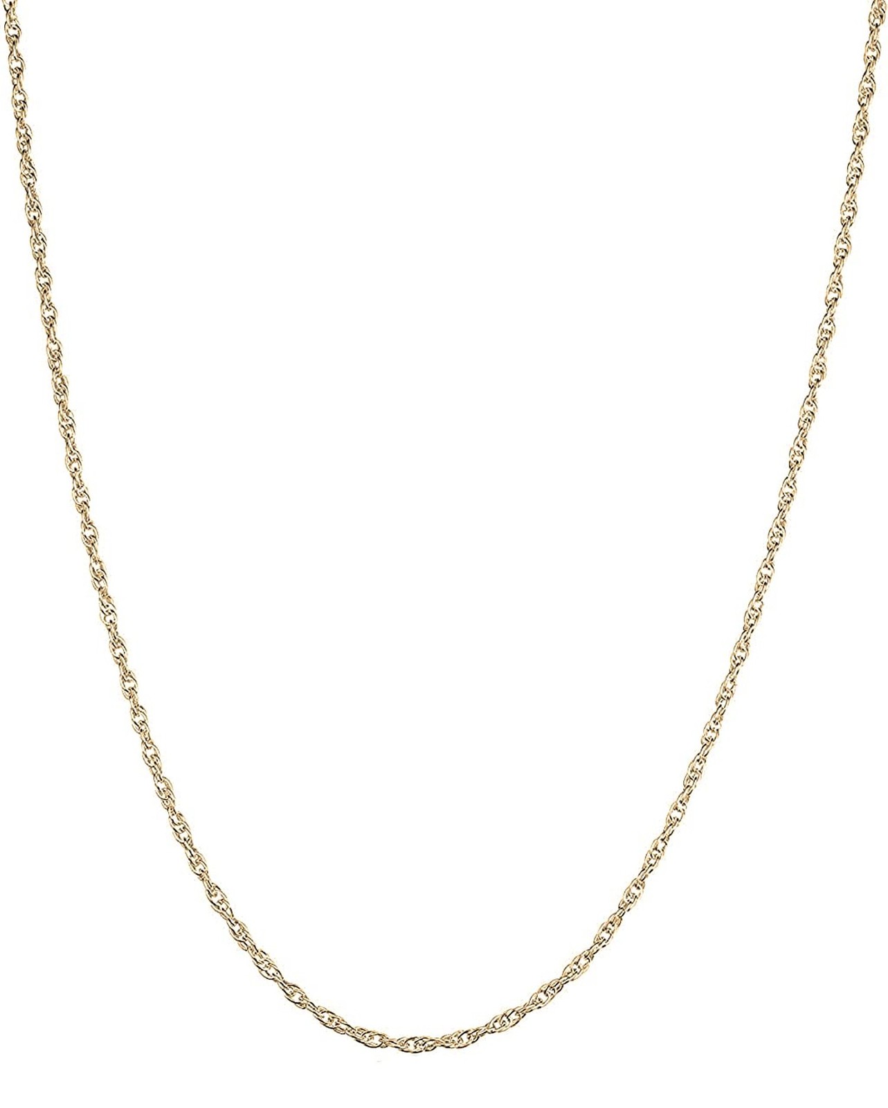 Savlano 10K Solid Gold Italian Rope 1.5mm Chain 10 Karat Necklace Comes With …
