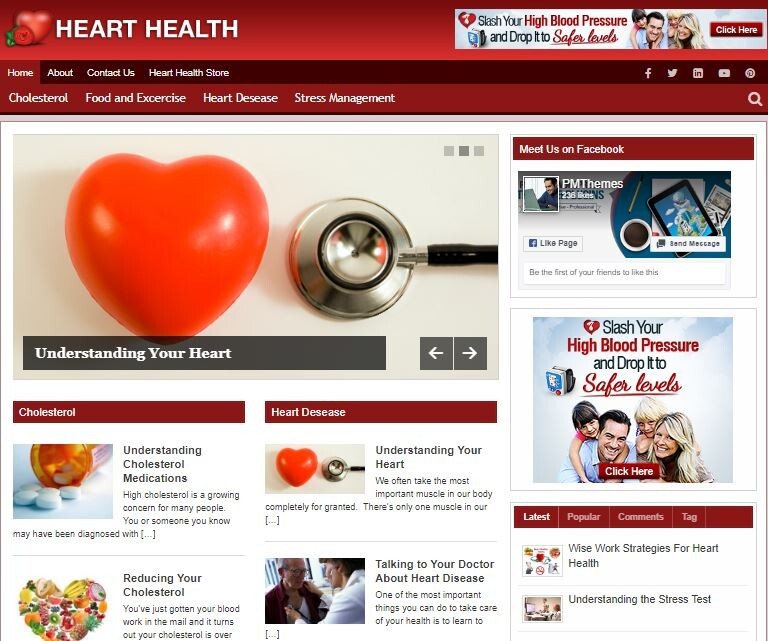 Heart Health Ready Made Blog Turnkey Niche Website Business for Sale