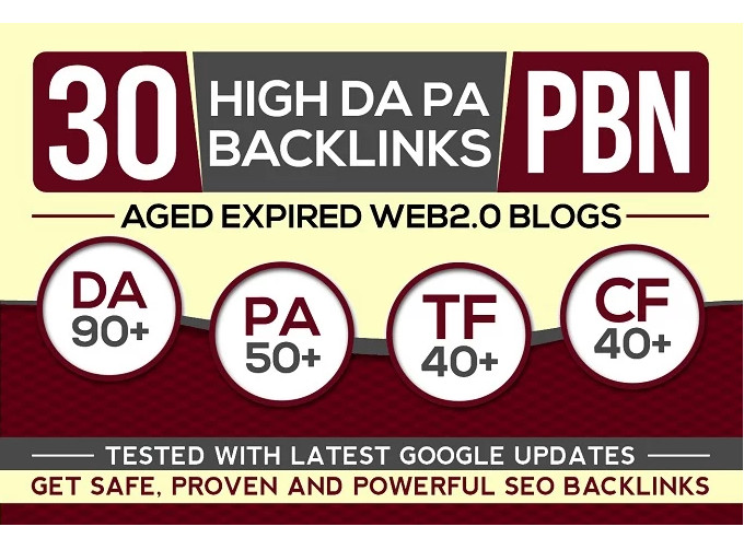 30 PBN Backlinks , High Da Pa Aged Domains Posts ! Quality SEO .