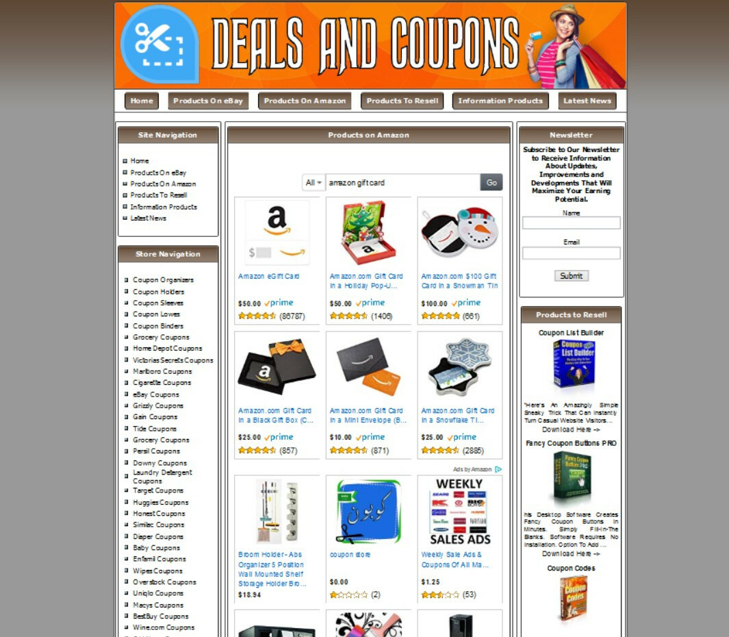 COUPONS Website For Sale. Work at Home Business Opportunity! FREE Domain Name.