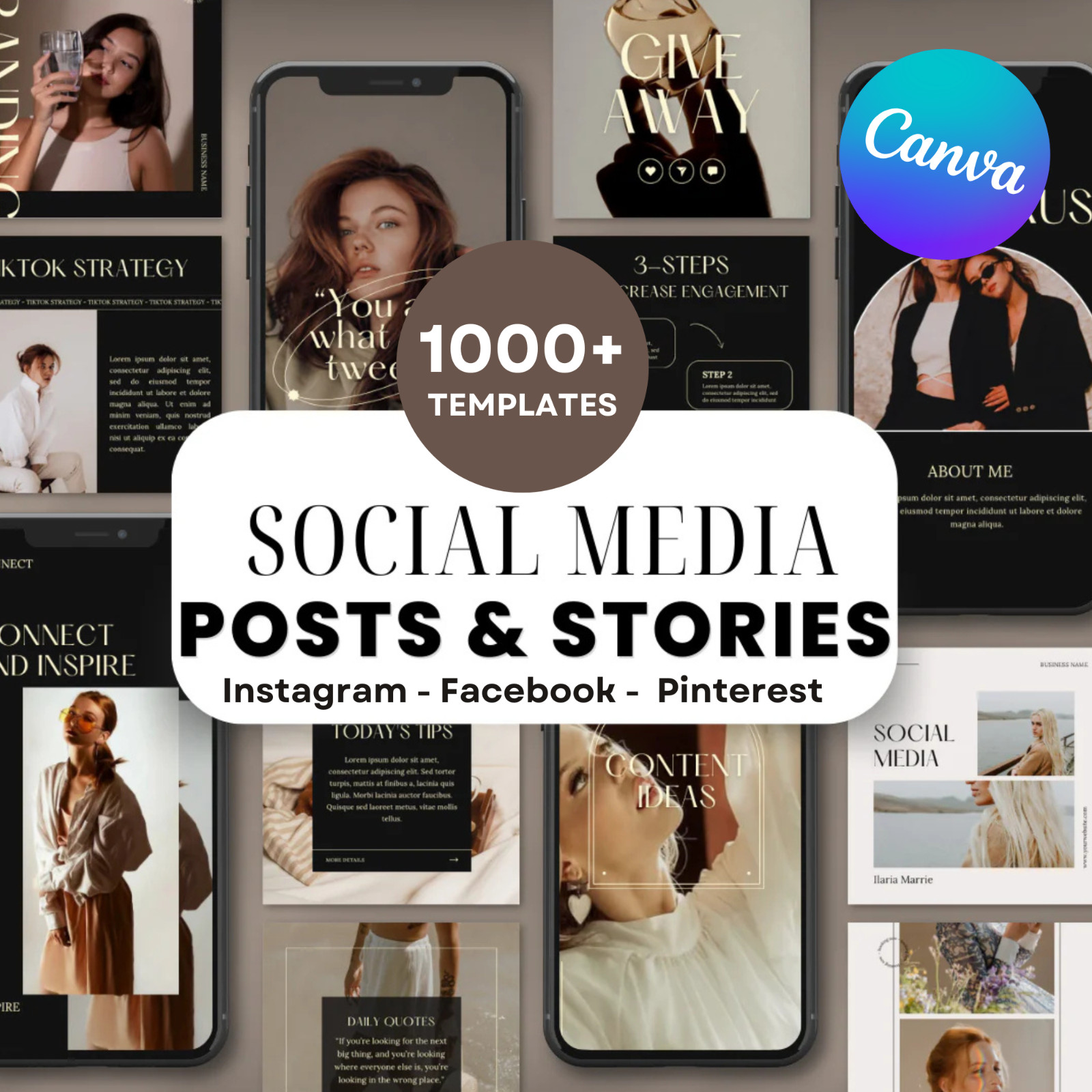 1,000+ Social Media Templates, Editable Canva Designs for Instagram