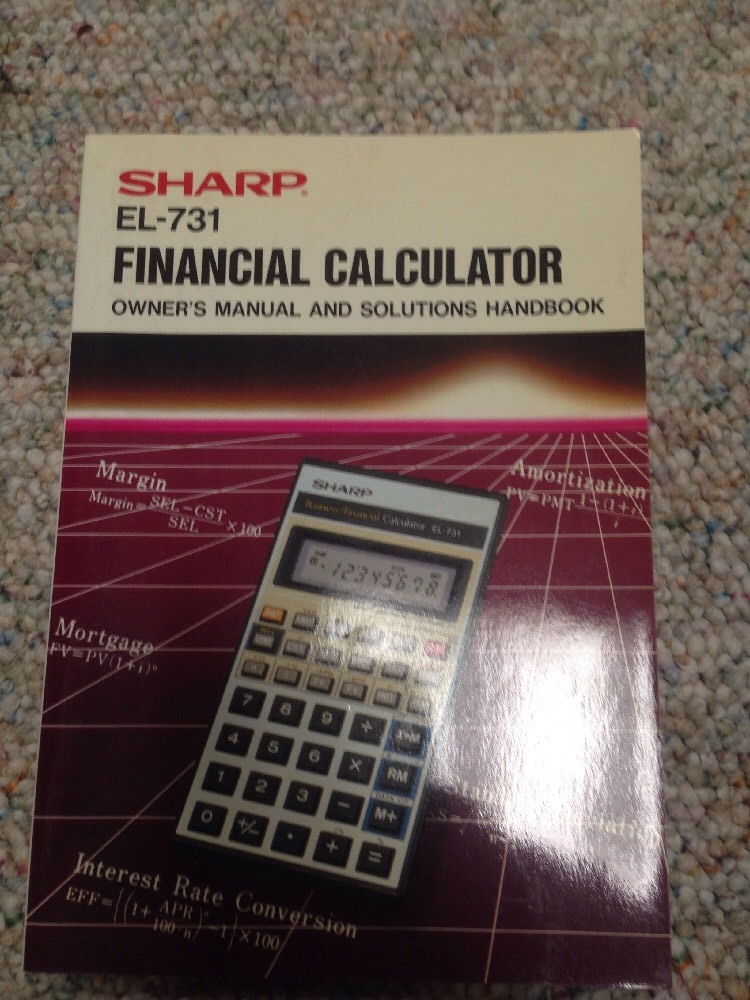 Sharp El 731 Financial Calculator