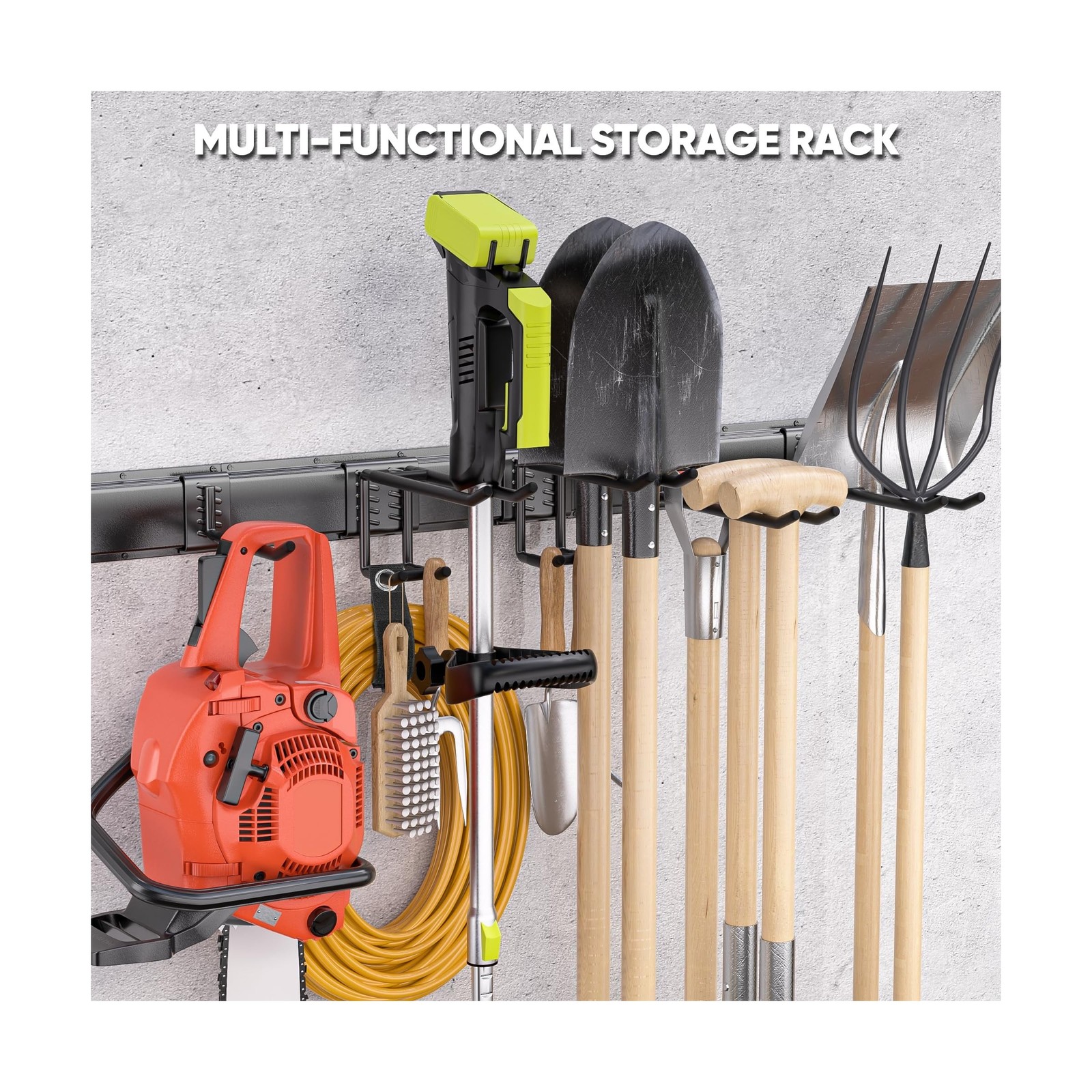 Garden Tool Organizer Wall Mount, 96 inches Tool Storage Rack with … Fast Ship