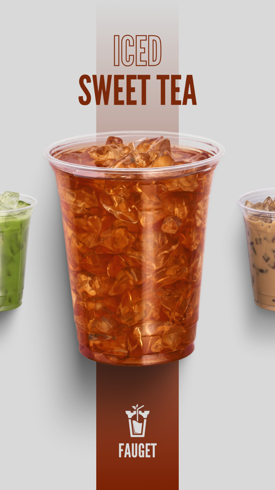 Bold Fonts Templates-Green Brown White Bold Drink Promotion Mobile Video