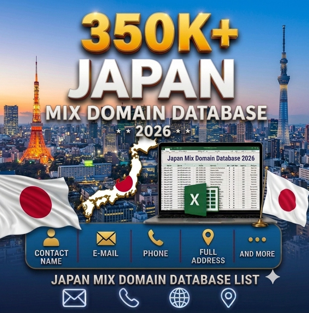 350K JAPAN Email Database list 2026 | Contact Leads (Digital Download)