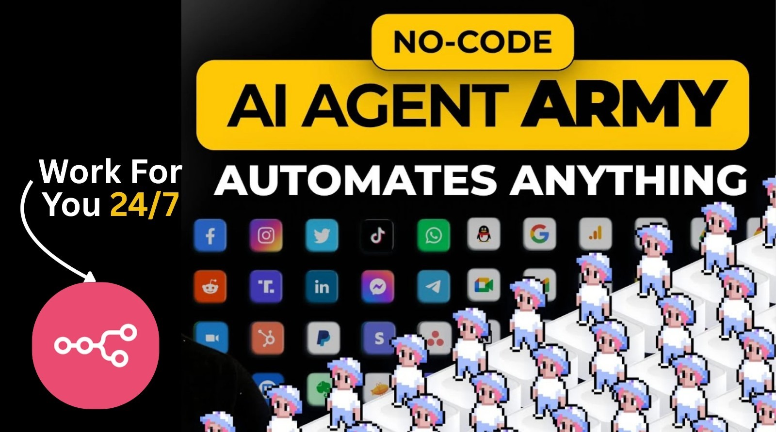 n8n AI Agent Army Template (Work For You 24 7) AI Automation Workflows JSON