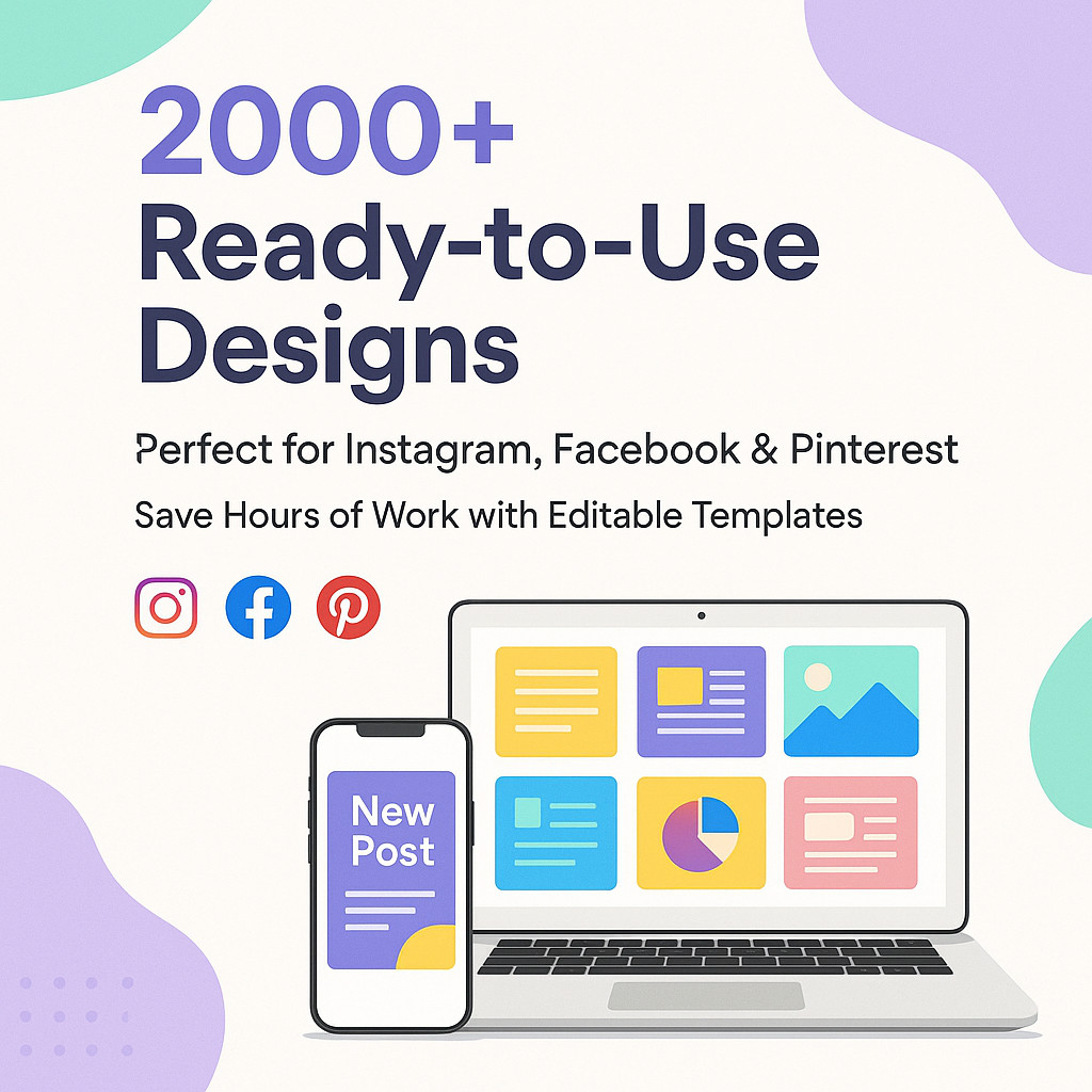 2000+ Editable Canva Social Media Templates Instagram, Facebook, Business, Mark