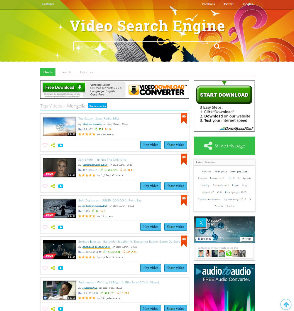 Music and Video Search Engine Website + Free Hosting and Installation