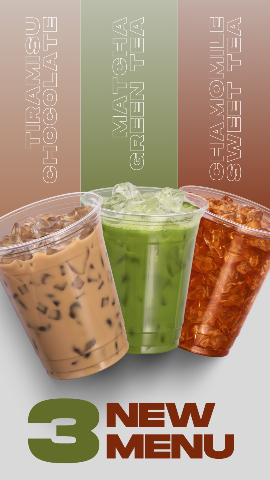 Bold Fonts Templates-Green Brown White Bold Drink Promotion Mobile Video