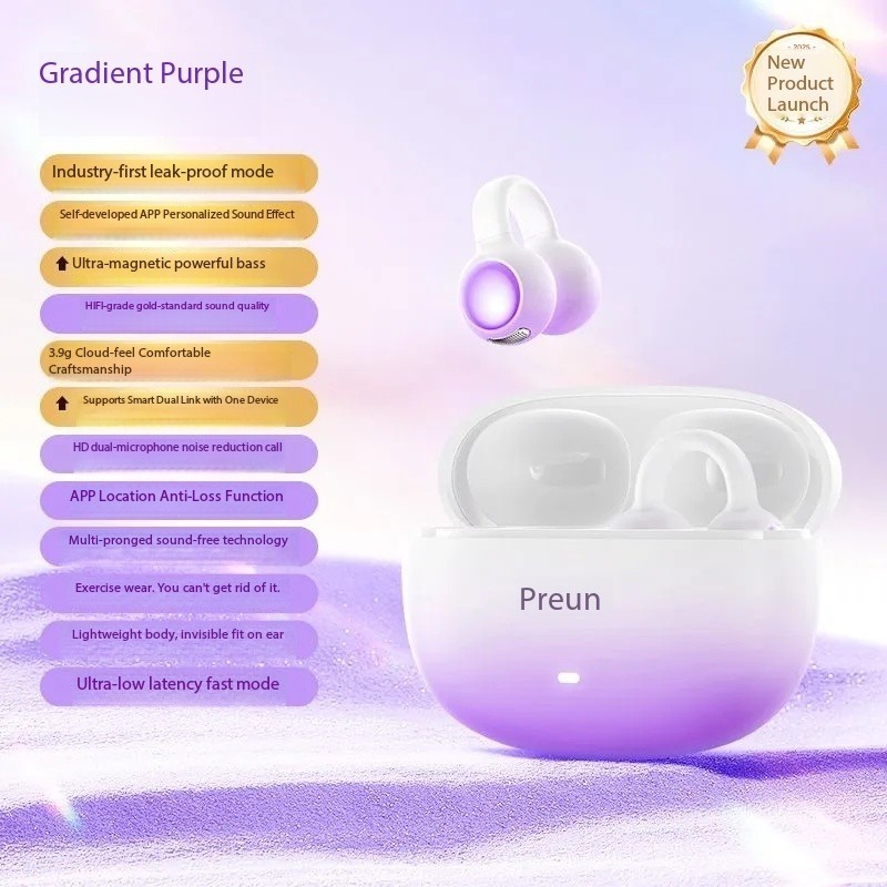 Pincun W5 Open-Air Acoustic True Wireless Bluetooth Clip-On Earphones Non-In-Ear