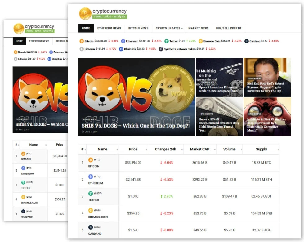 Profitable CRYPRO BTC News Automated Turnkey WP Site for Sale