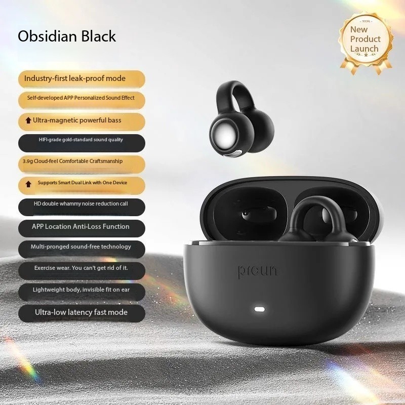 Pincun W5 Open-Air Acoustic True Wireless Bluetooth Clip-On Earphones Non-In-Ear