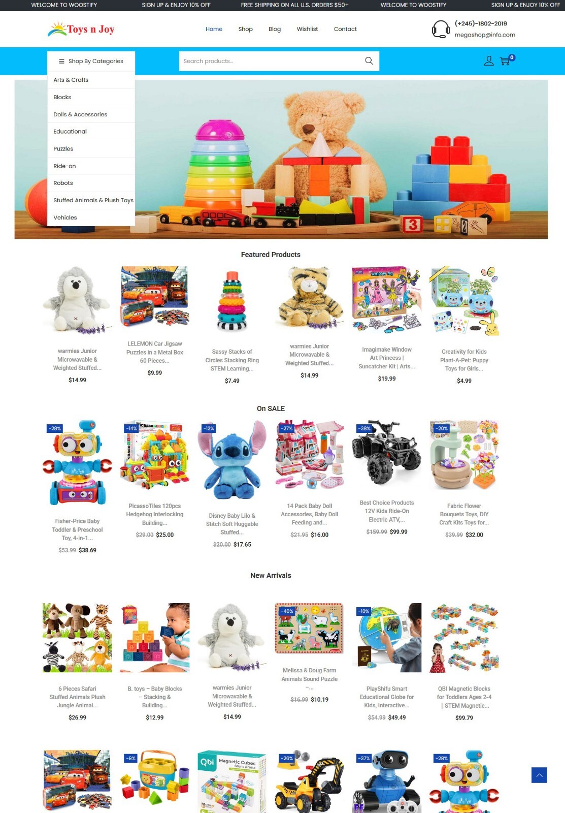 Toys Store Website Affiliate / DropShipping/ eCommerce