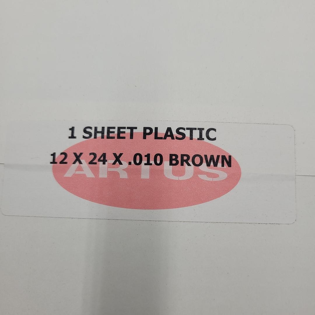 Artus 12″ x 24″ x .010″ brown plastic sheet