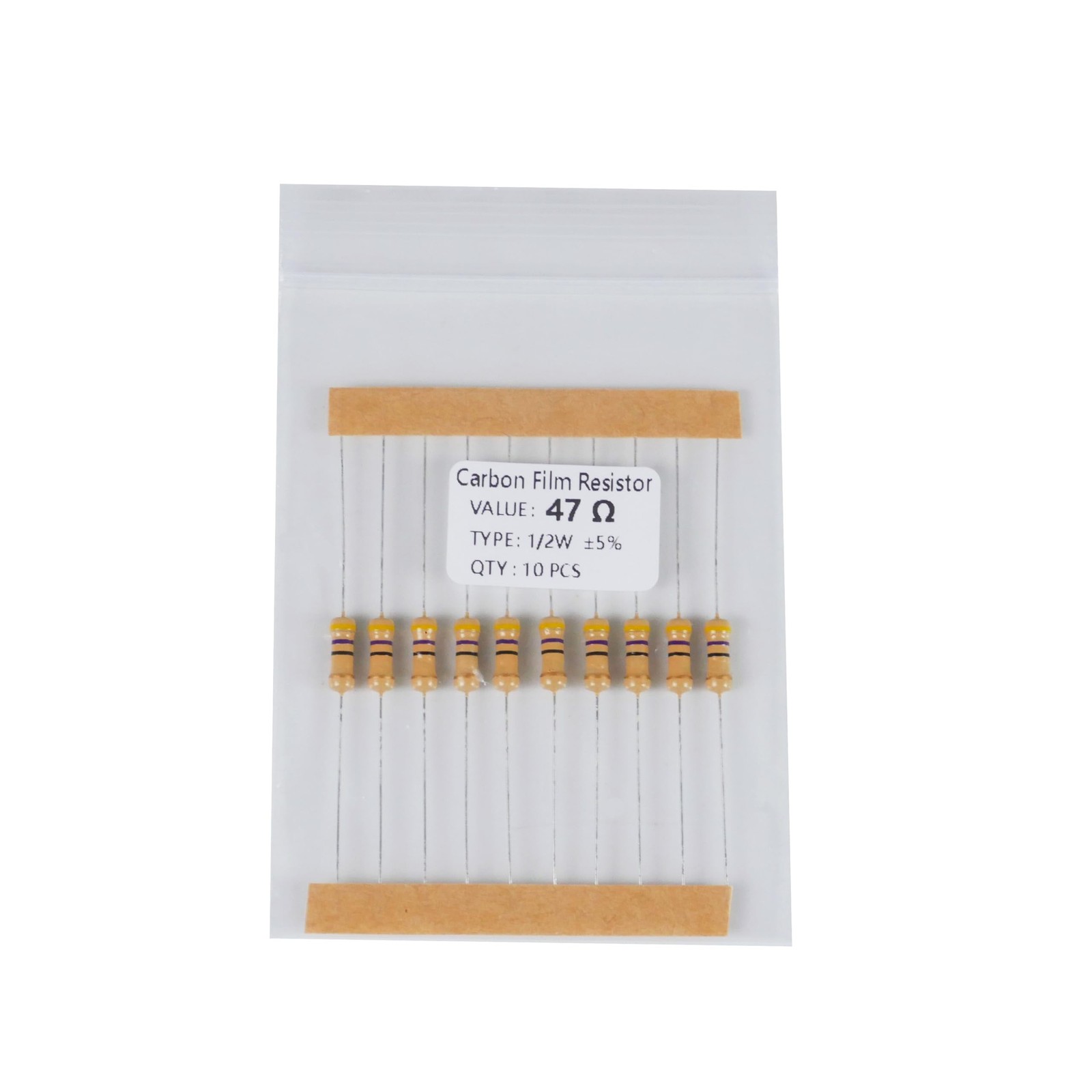150 Values 1500 Pieces Resistor Kit 1 Ohm-10M Ohm, 1/2W 5% Carbon Film Resist…