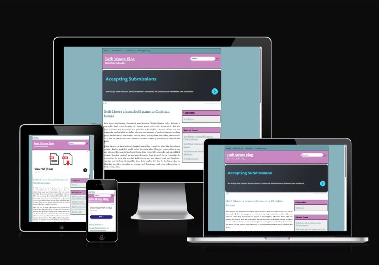 Beth Moore Blog Adsense Approved Website for Sale Established Visitors & Hosting
