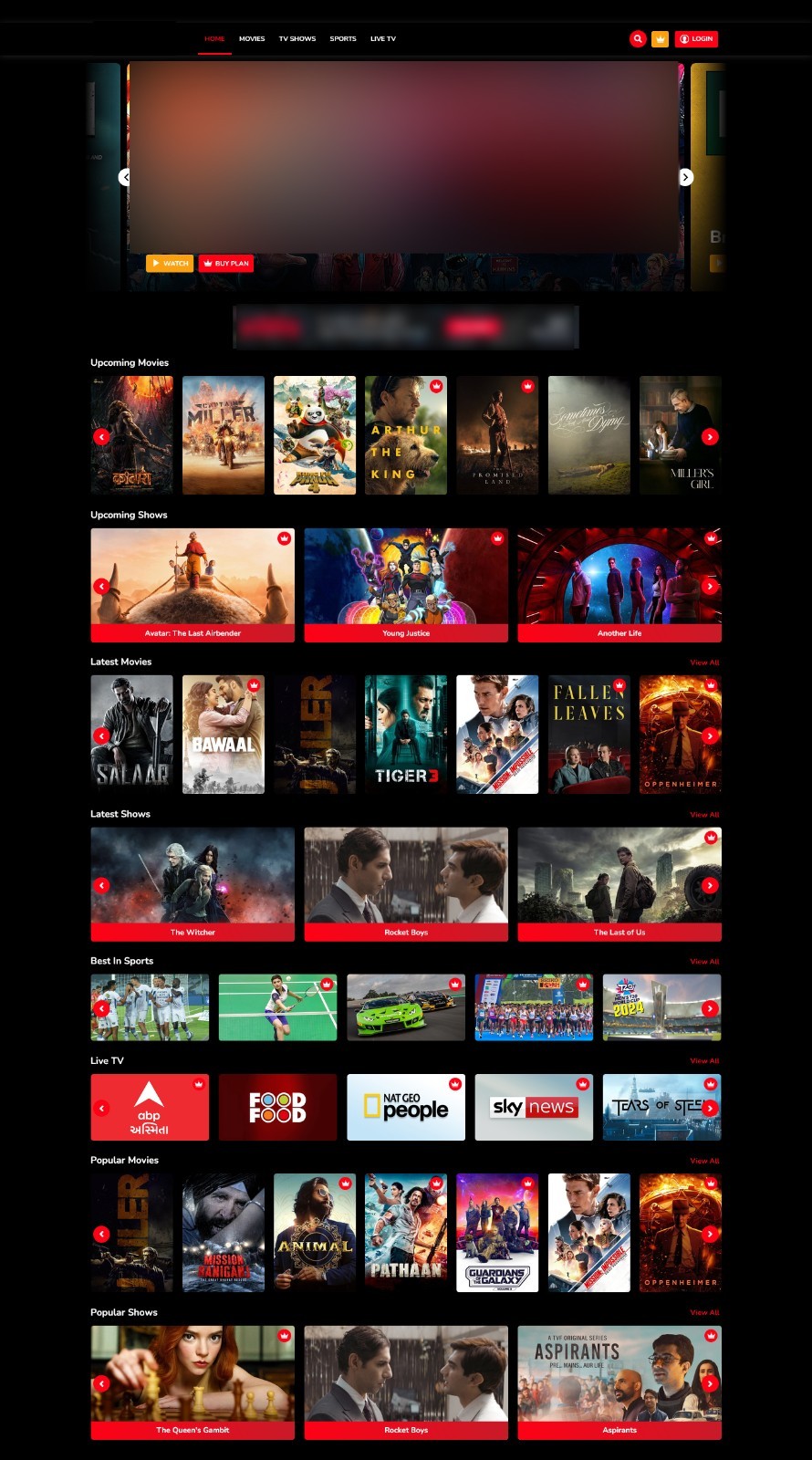 StreamPlay OTT Video Streaming Platform | Movies, Shows, Live TV | PHP Laravel
